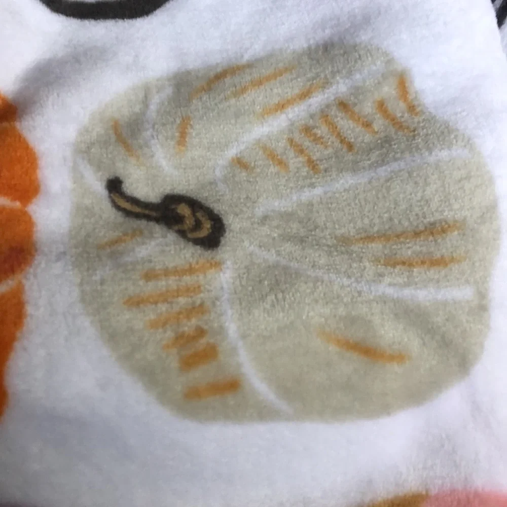 Envogue painted pumpkin gourd print throw blanket